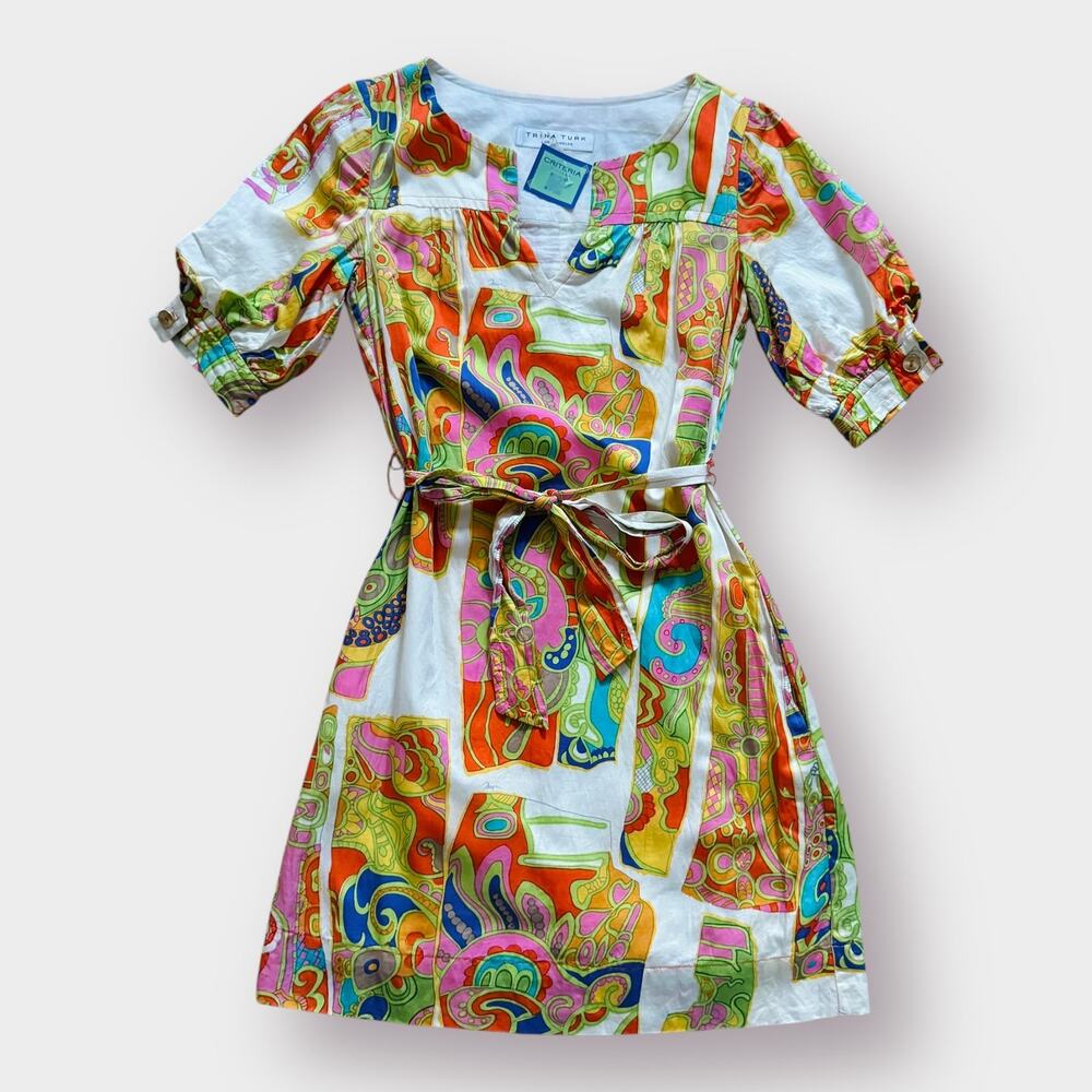 Trina Turk Multicolor Abstract Mini Dress